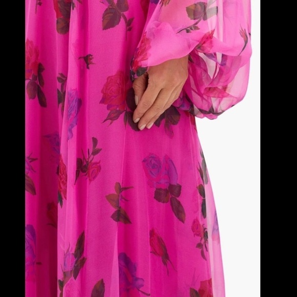 VALENTINO floral-print silk-organza gown - Picture 4 of 12